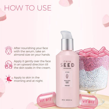 The Face Shop Chia Seed Hydro Cream with Vitamin B12 & Chia Seeds | 24HR Intense Hydration Face Cream | For Intense Moisturization & Skin Barrier Protection | Korean Skin Care, 145ml